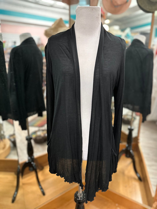 Active Basic Black Cardigan in S