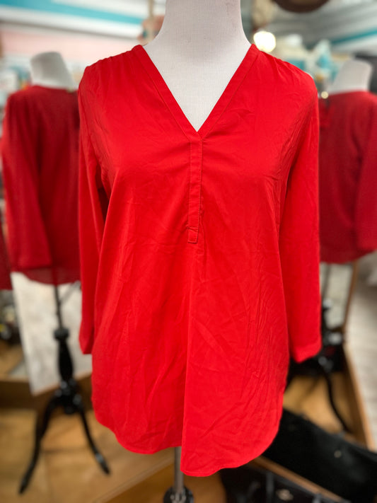 The Limited Red Long Sleeve Top in XS