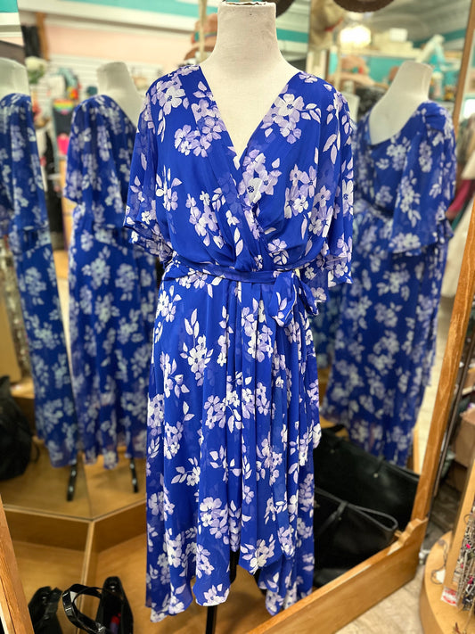 DKNY Blue Floral Dress in 20W