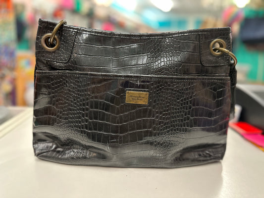 Simply Vera Wang Black Crocodile Bag