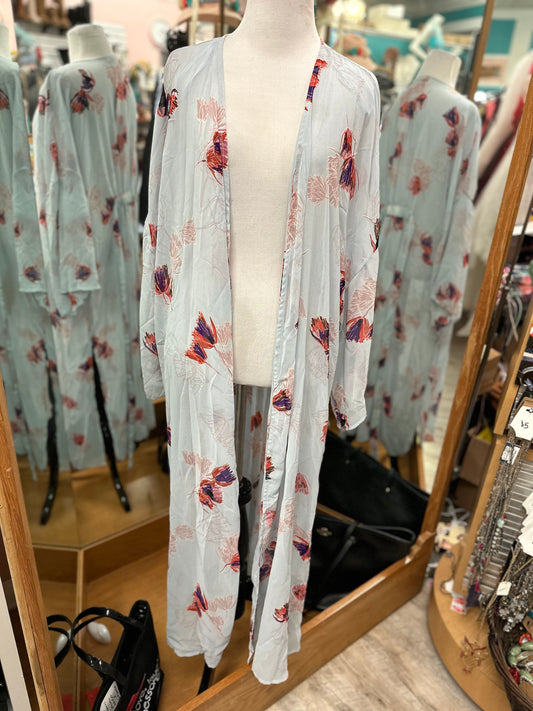 Bisouxx Bevello Blue Floral Kimono in M/L