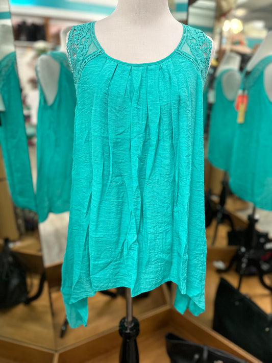 Melissa Paige Turquoise Tank Top in M