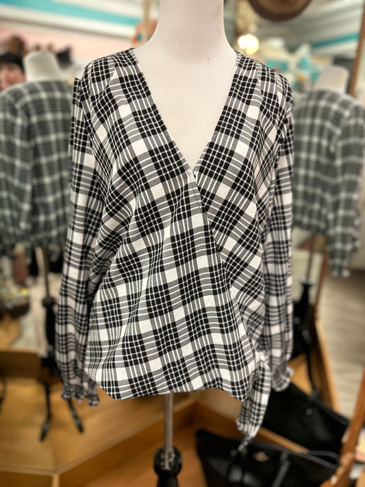 Melloday Black and White Plaid in L