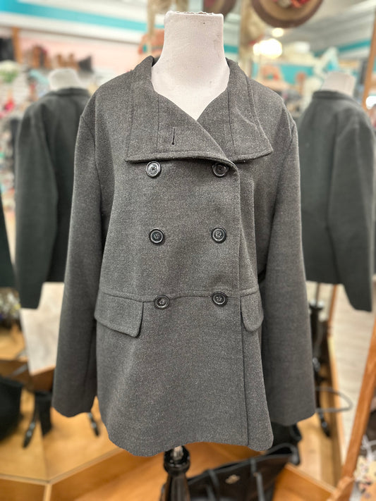 Old Navy Charcoal Pea Coat in XL