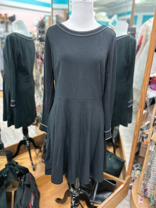 Loft Black Long Sleeve Dress in 8P