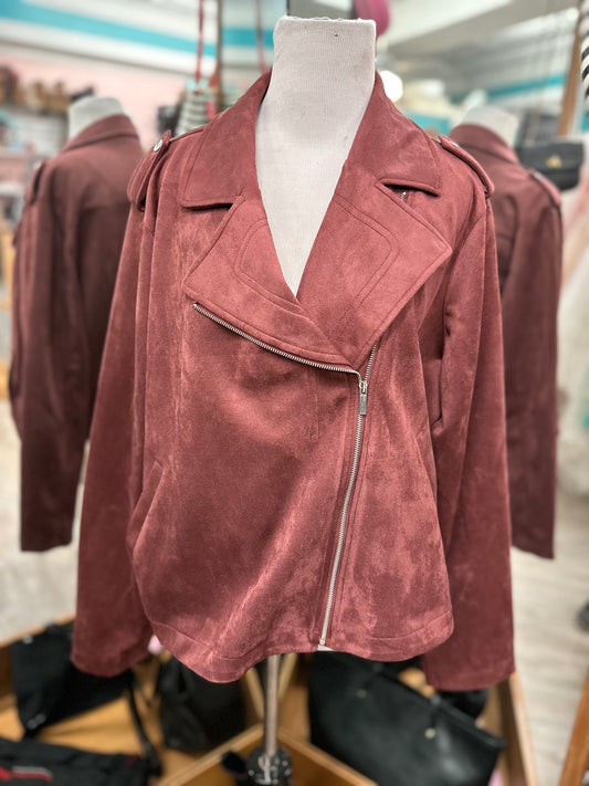 Lauren Conrad Plum Moto Jacket in 2X