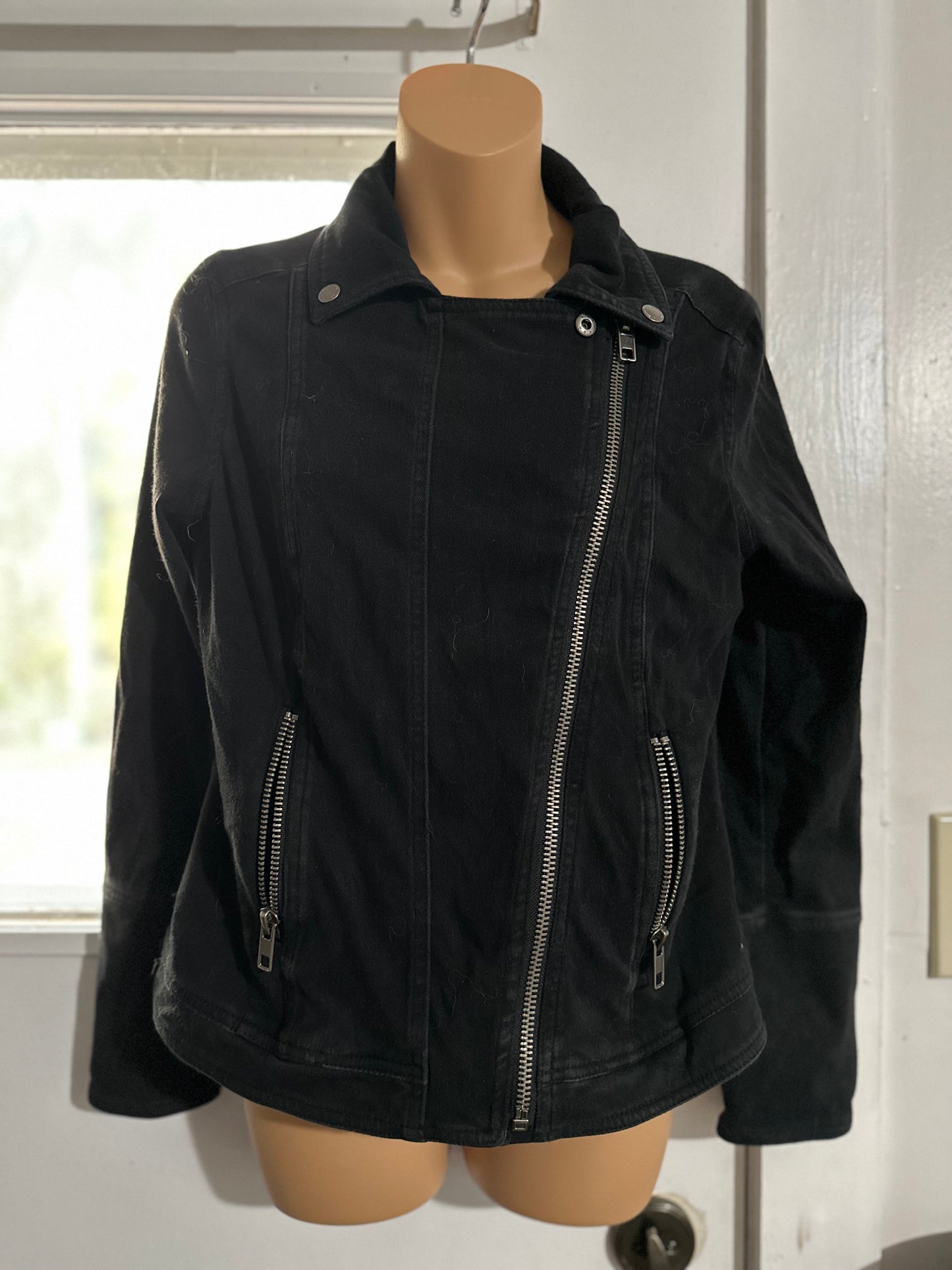 Liverpool Black Moto Jacket in M