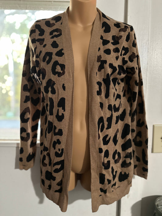 Croft + Barrow Leopard Cardigan in S