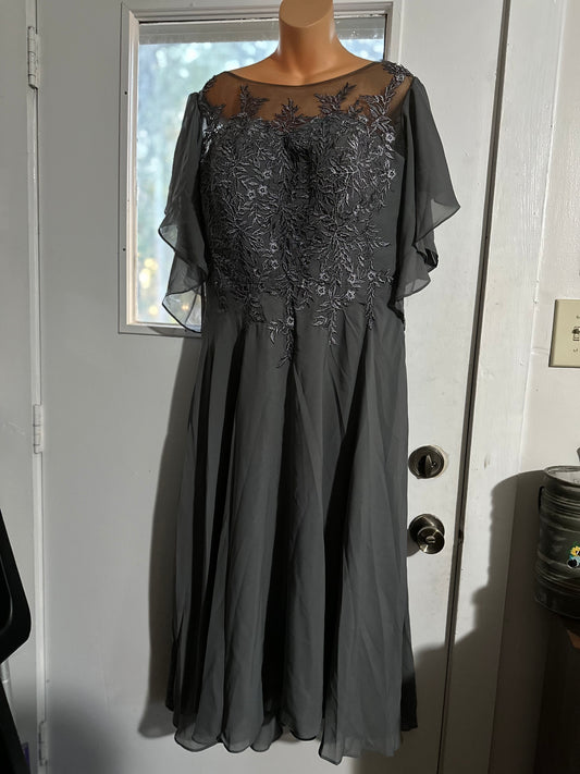 No Brand Grey Mother of The Bride Dress in 18