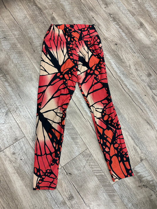 Liquido Pink and Black Patterned Leggings in P