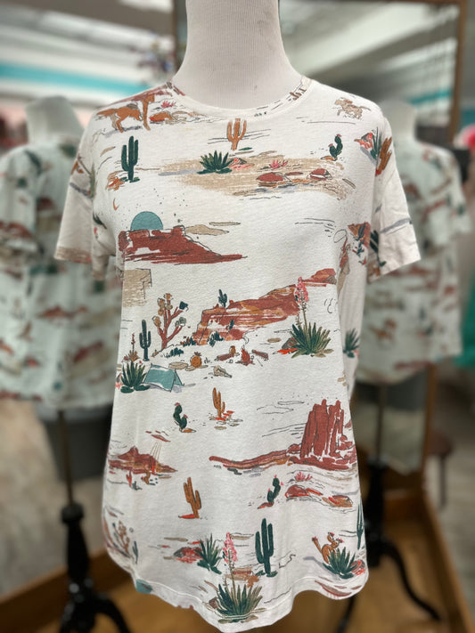 Postmark Anthropologie Cactus Print Short Sleeve in XS