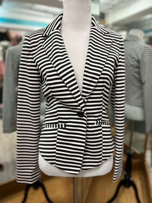 XXI Black and White Striped Blazer in S