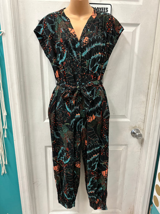 Maeve Navy Patterned Jumpsuit in XS