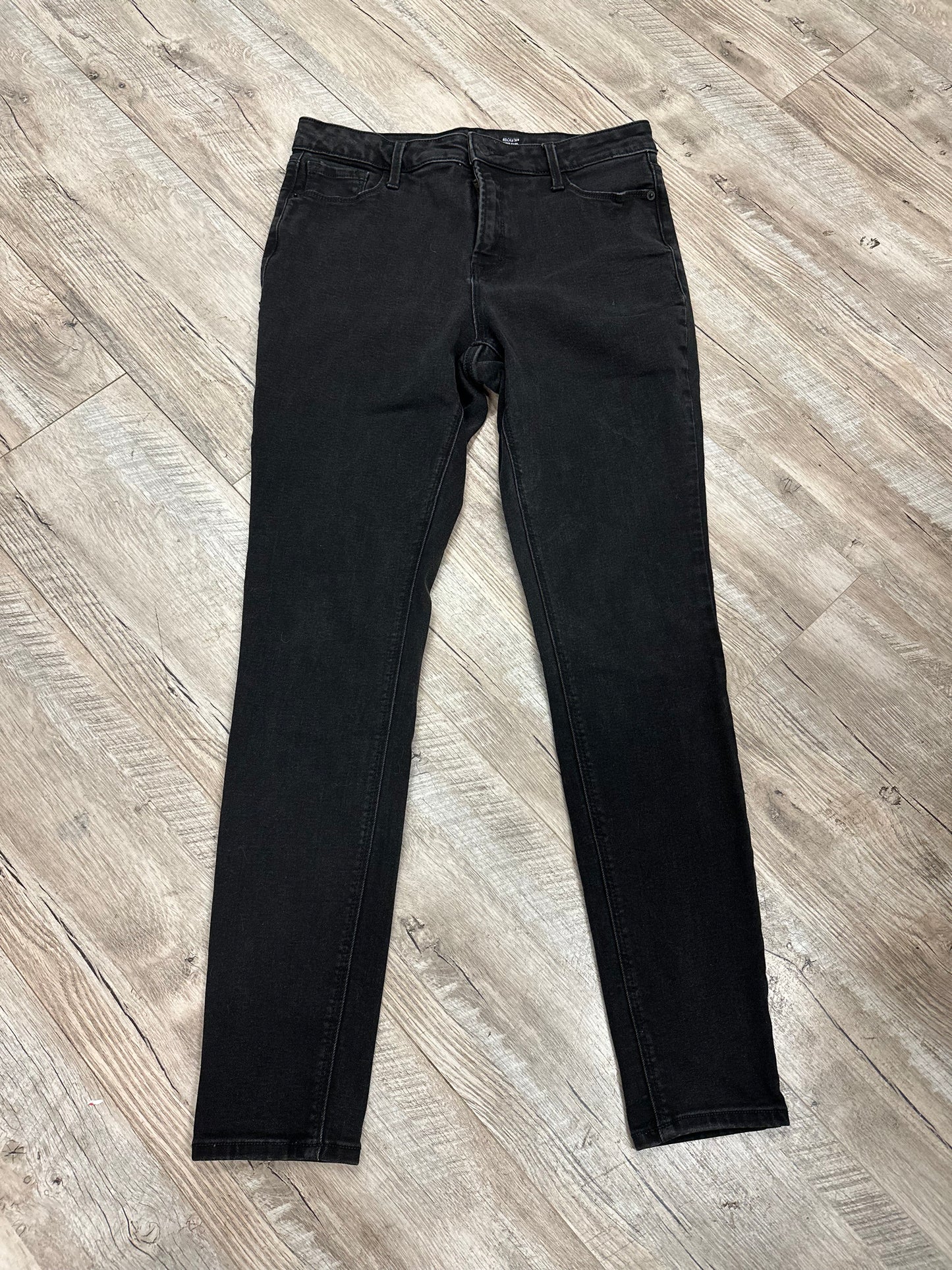 Old Navy Black Rockstar Super Skinny High Rise Jeans in 12L