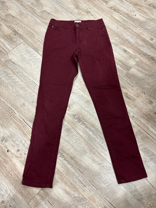 Cato Burgundy Skinny Jeans in 6