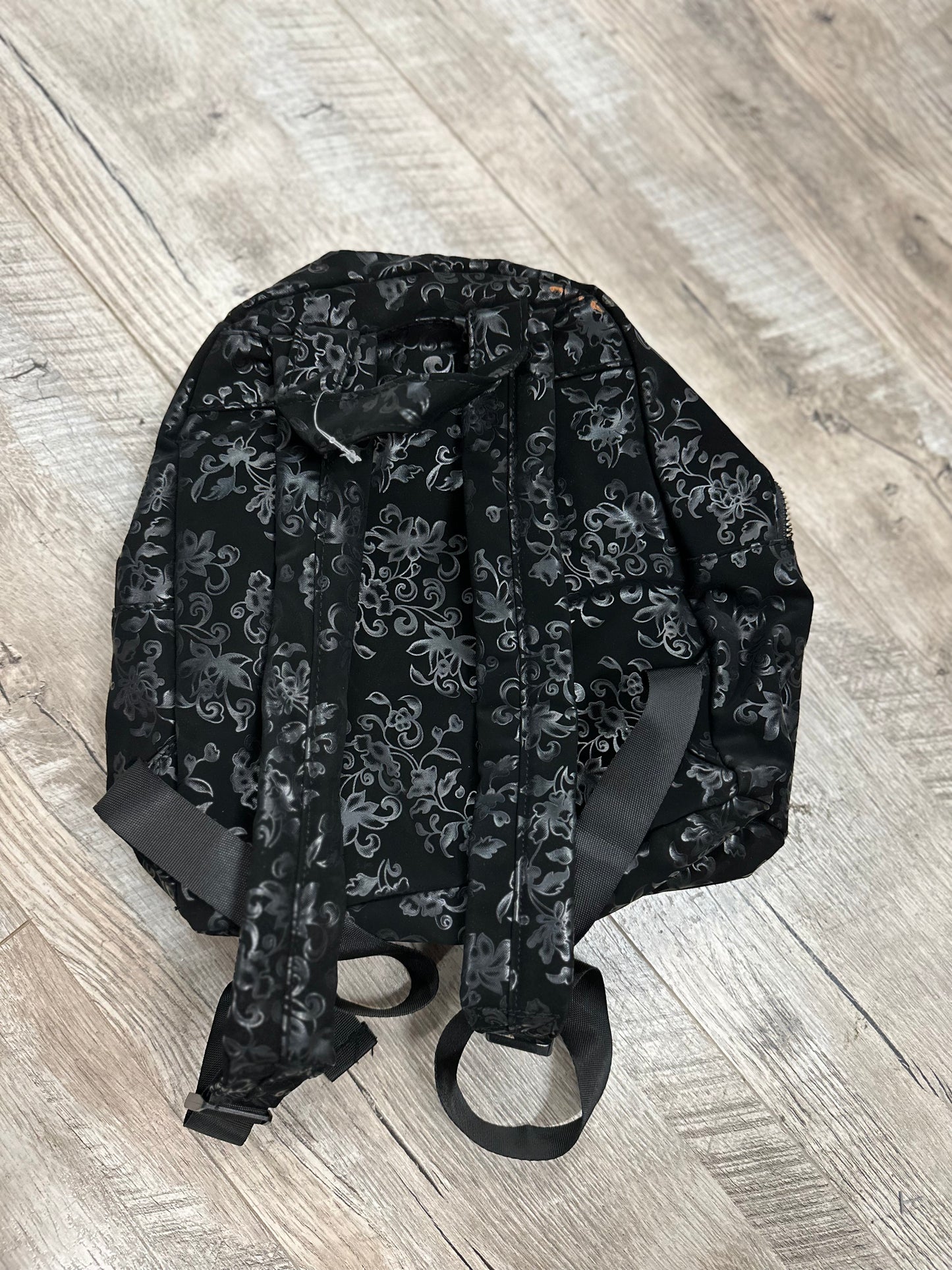 Unbranded Black Floral Print Backpack