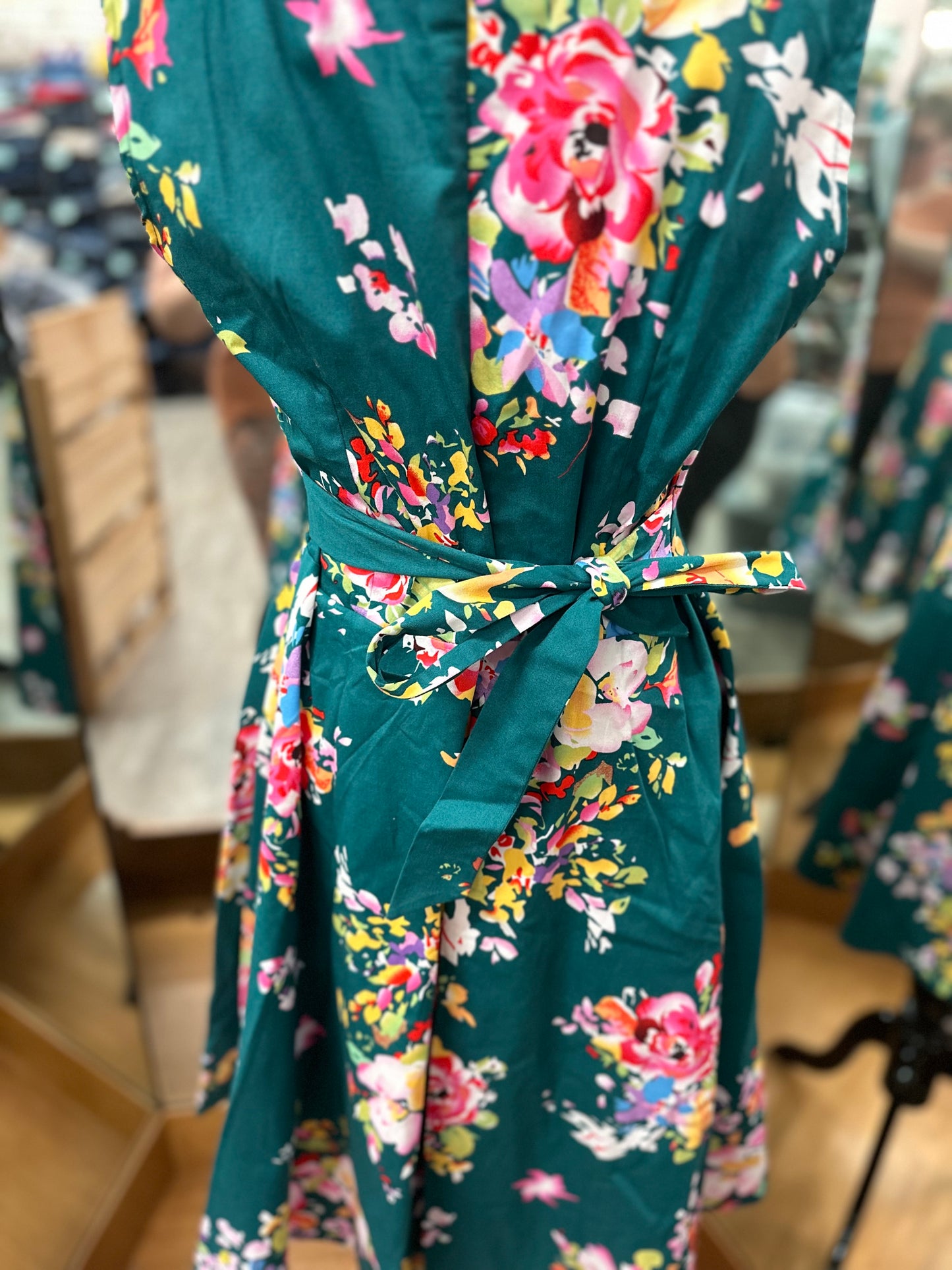 iHot Green Floral Dress in L