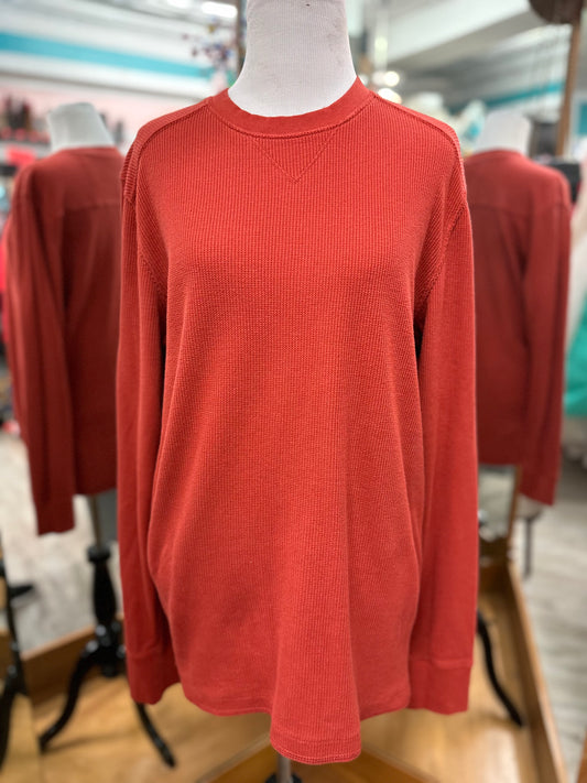 Wrangler Rust Waffle Long Sleeve in S