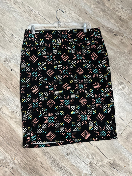 Lularoe Black Geometric Skirt in XL