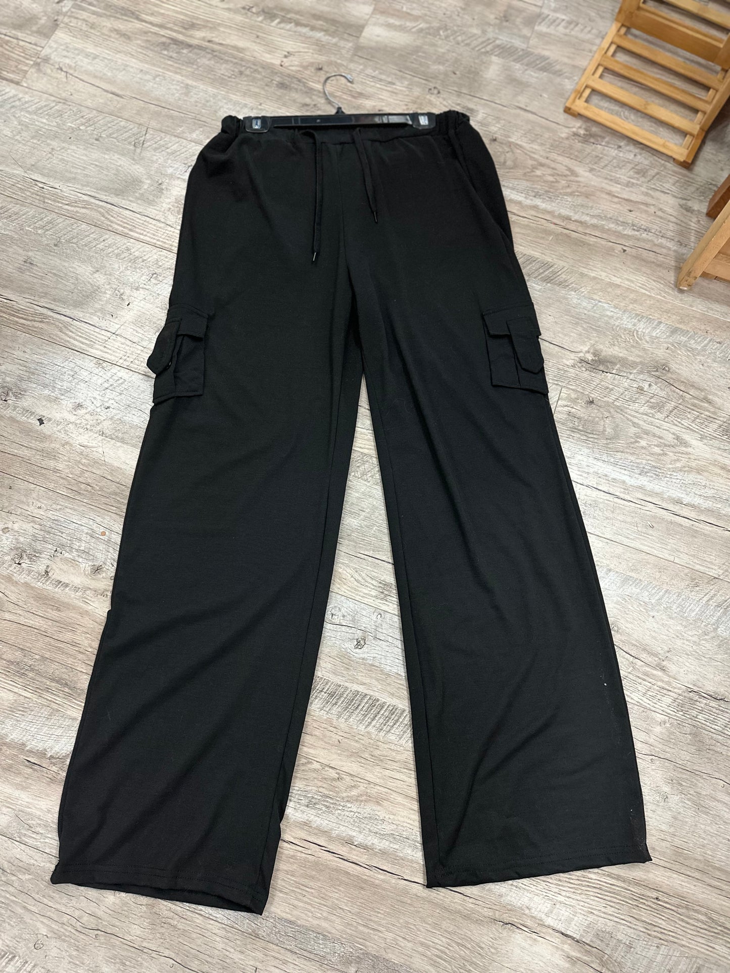 White Label Black Cargo Pants in XL