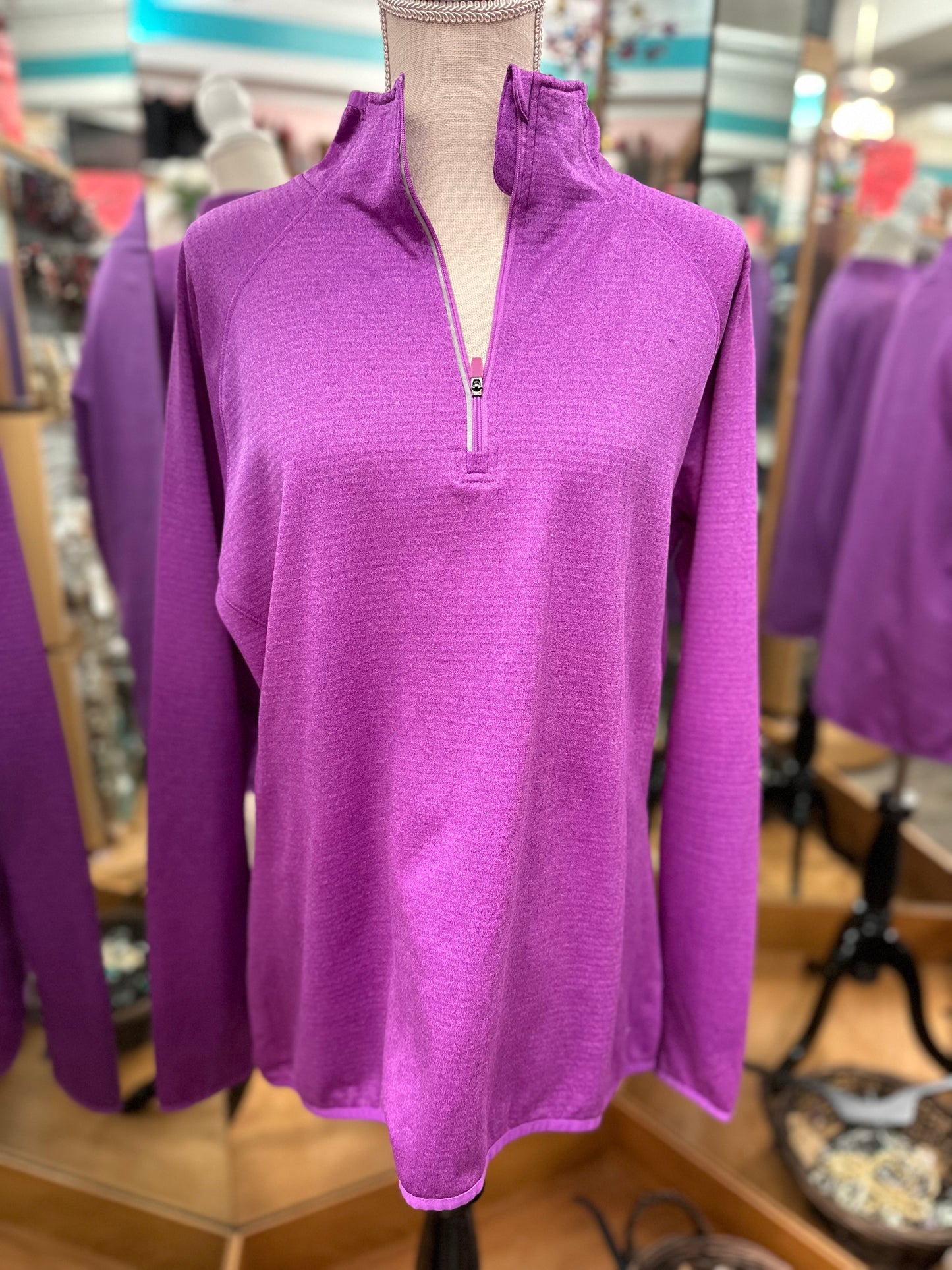 Avia Purple Quarter Zip Jacket in 2X