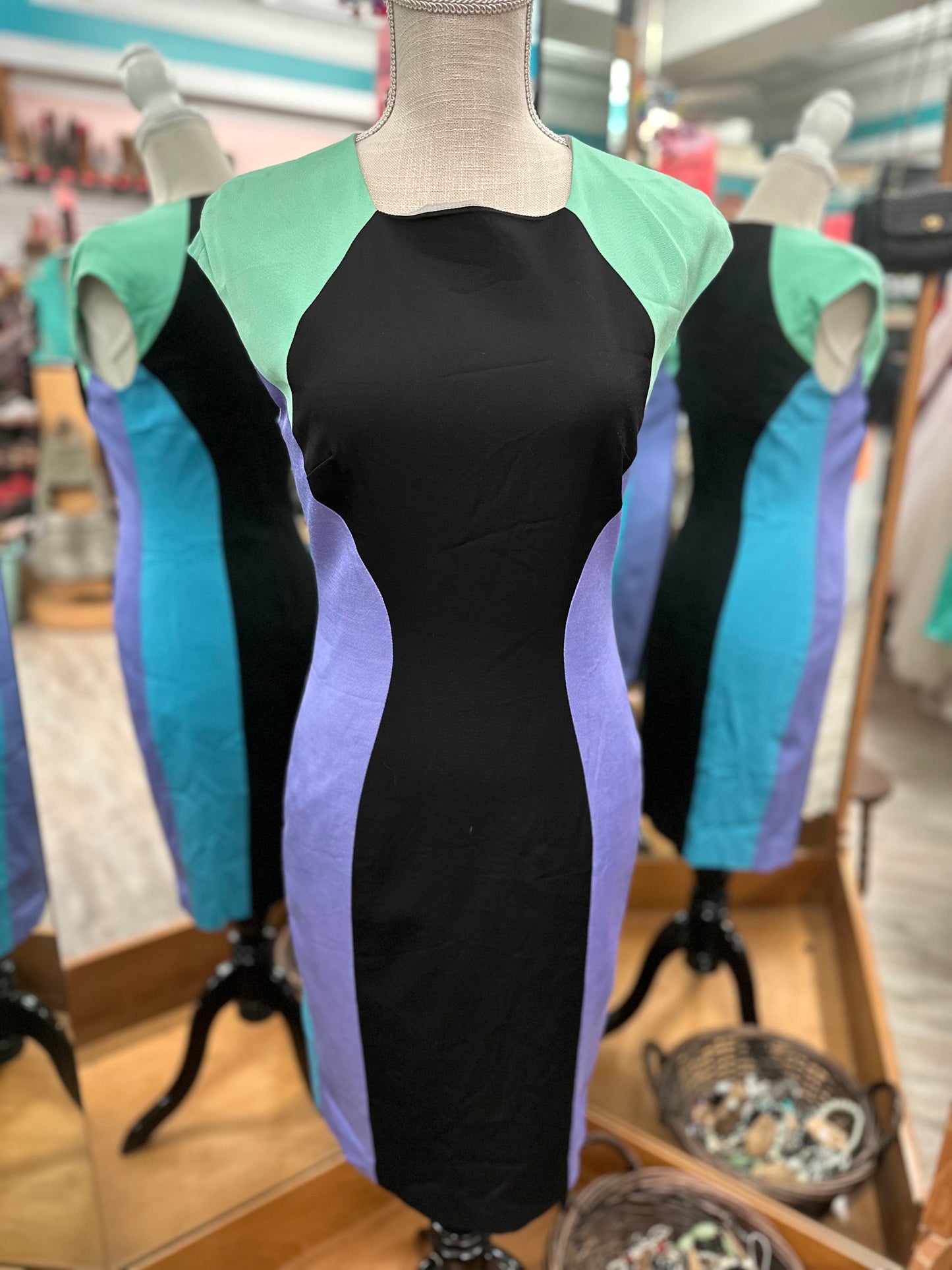 Versace Collection Color Block Dress in 42