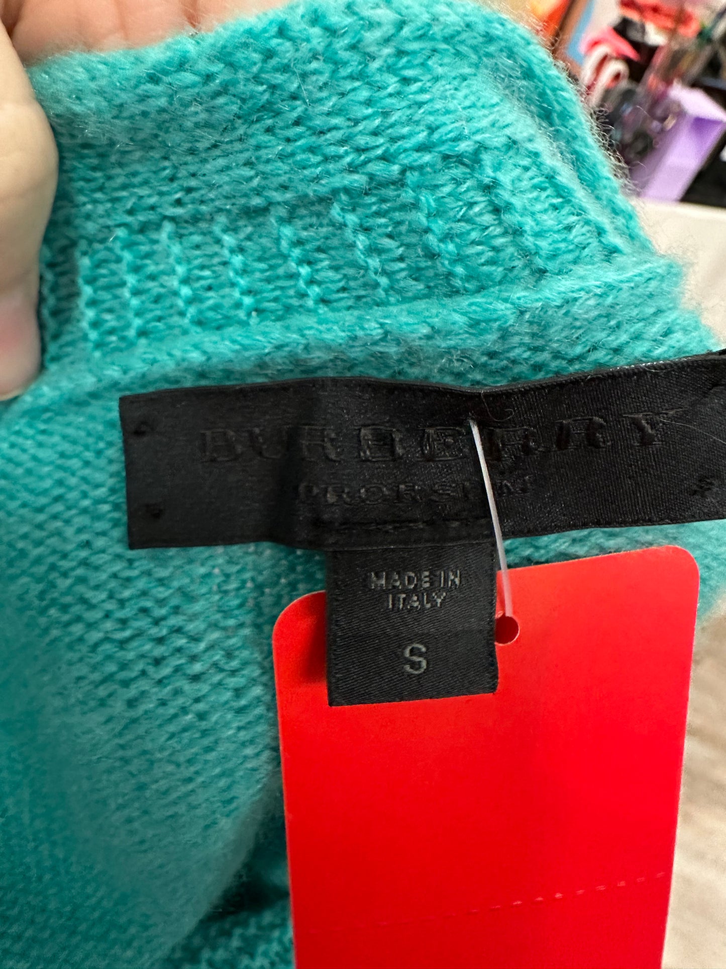 Burberry Prorsum Mint V-Neck Sweater in S