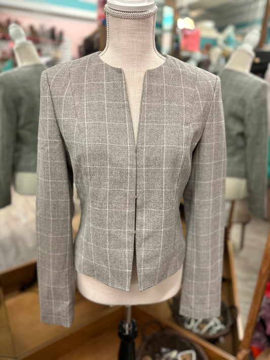 Hugo Boss Grey Plaid Blazer in 4