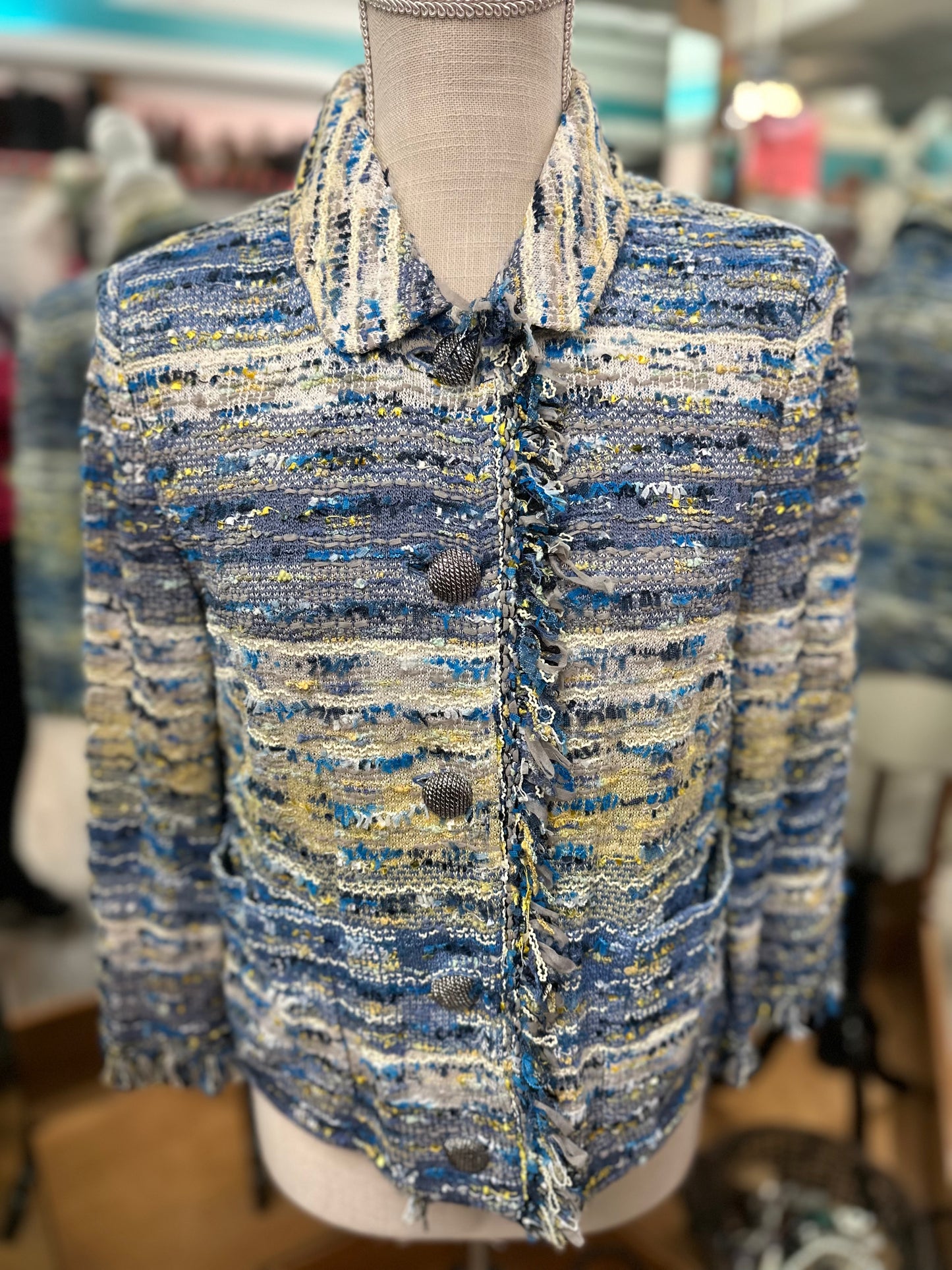 St John Tweed Cornflower Jacket in 6