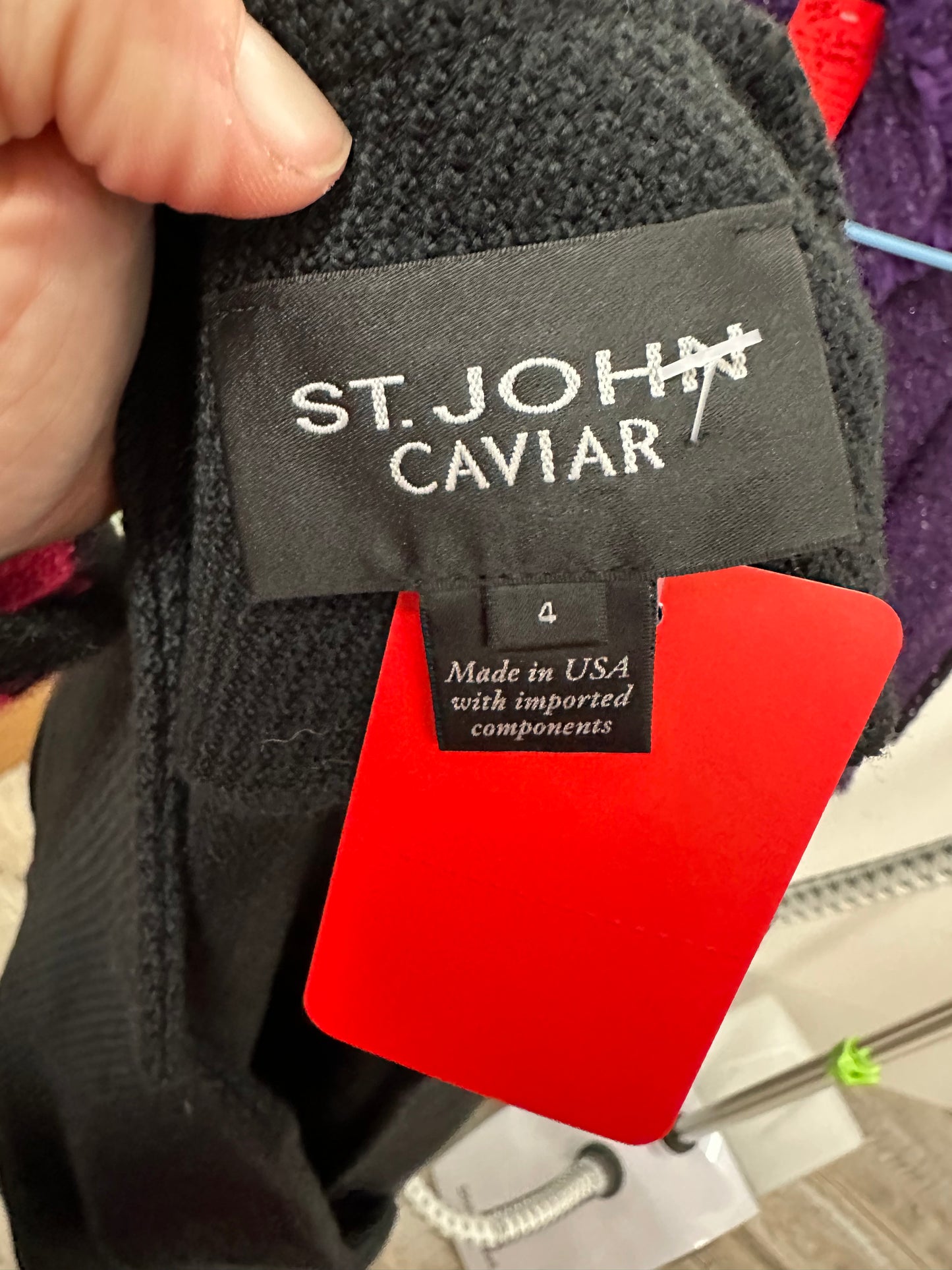 St John Caviar Black Blazer in 4