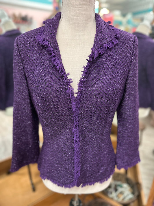 St John Purple Sparkly Blazer in 4