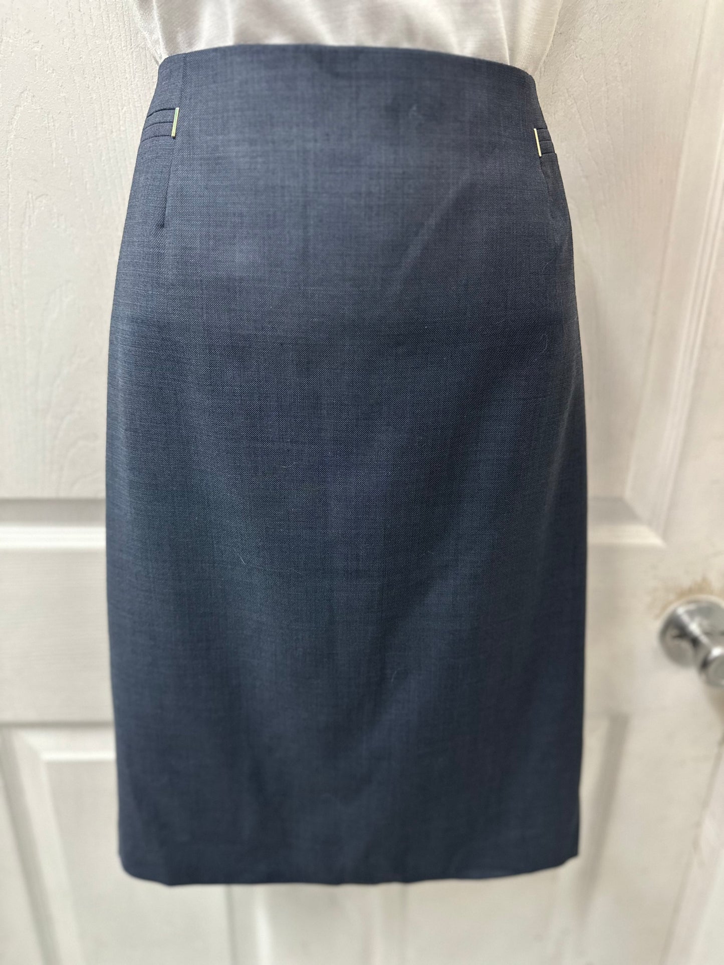 Hugo Boss Navy Pencil Skirt in 4