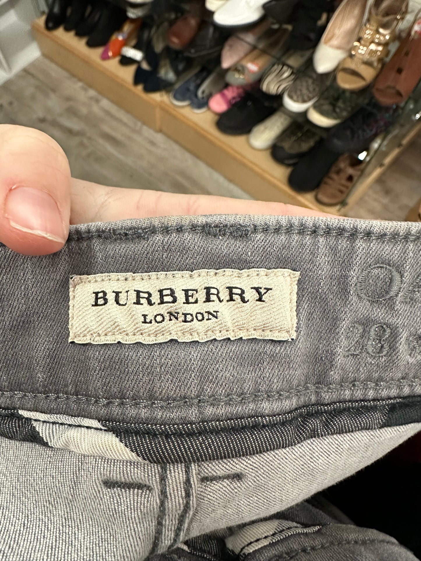 Burberry Oakland Grey Jeans in 28