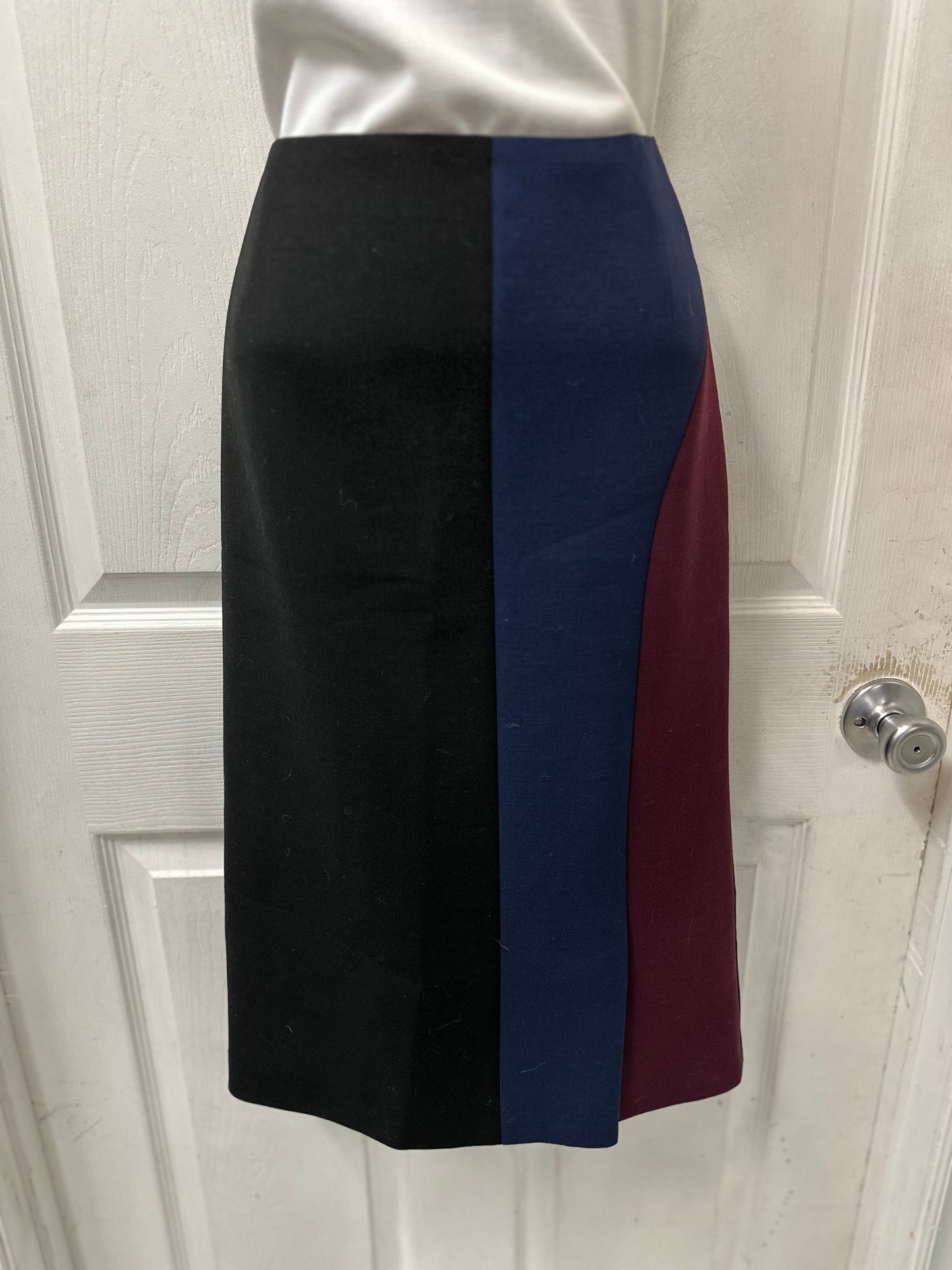 Hugo Boss Purple Color Block Skirt in 8