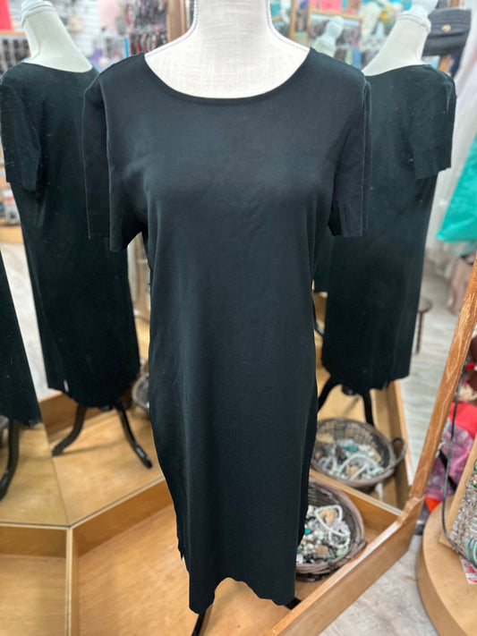 Ming Wang Black Knit Dress in L