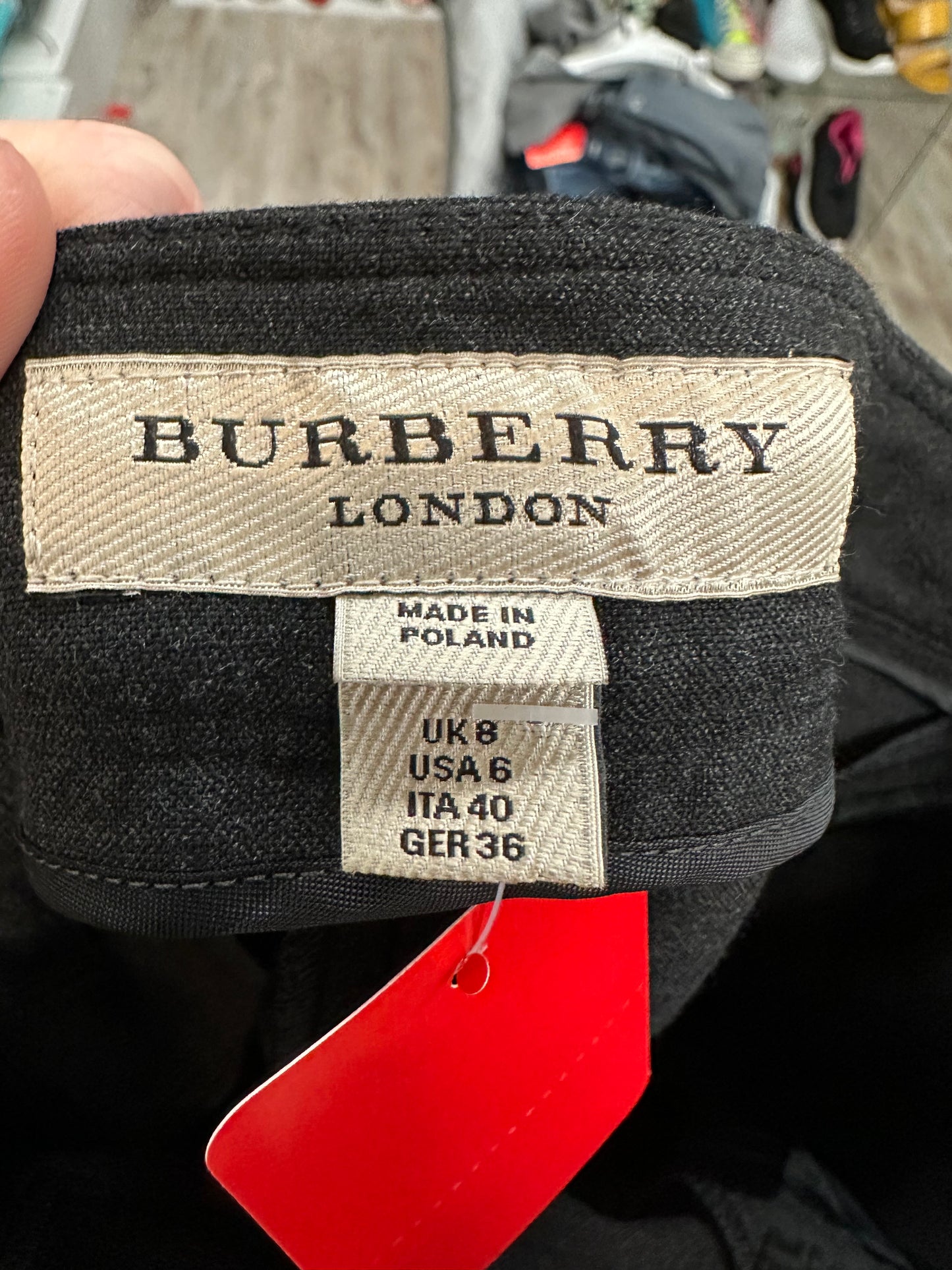 Burberry London Grey Dress Pants in 6