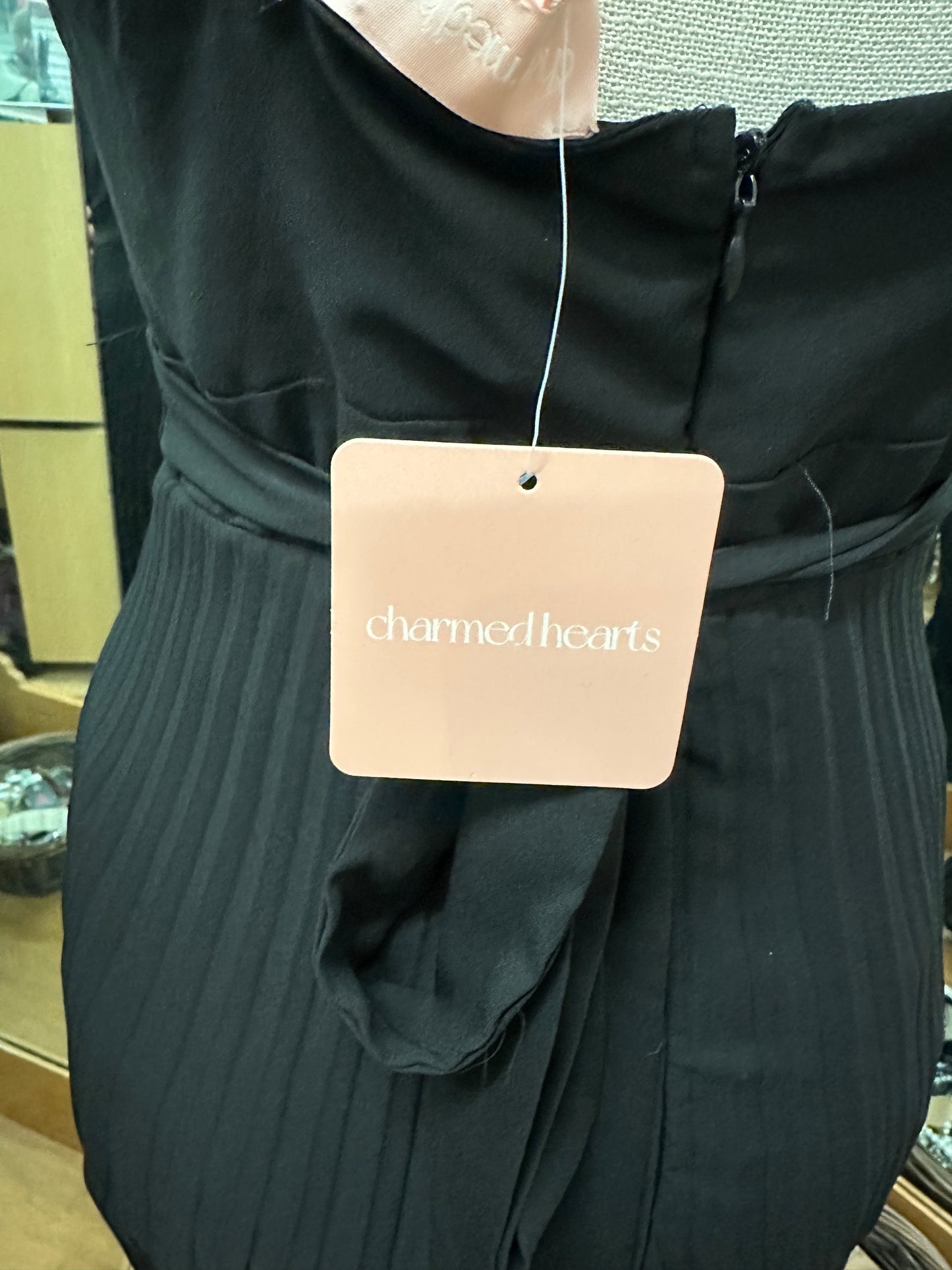 Charmed Hearts Black Tank Dress in M