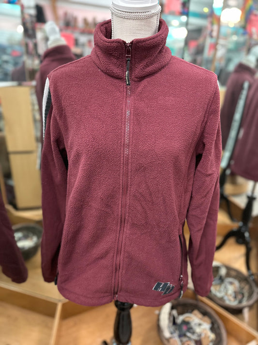 Harley Davidson Red Fleece Zip Up in L