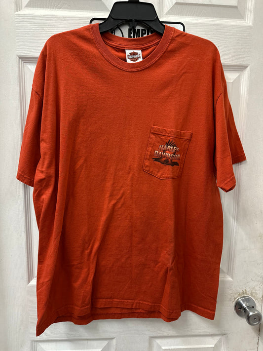 Harley Davidson Orange Historic Thunder Road Graphic Short Sleeve in XL