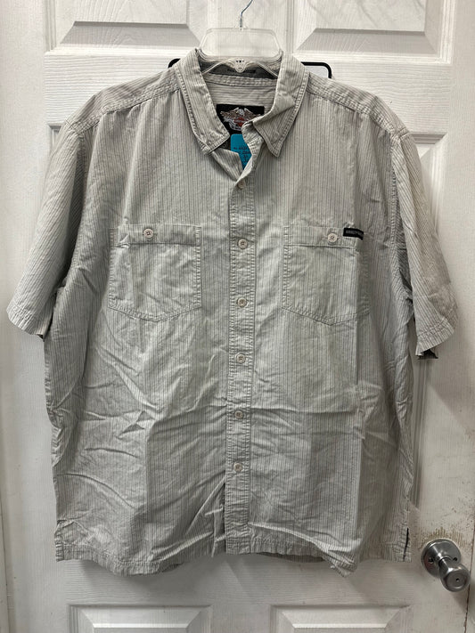 Harley Davidson Grey Embroidered Button Down Short Sleeve in XL