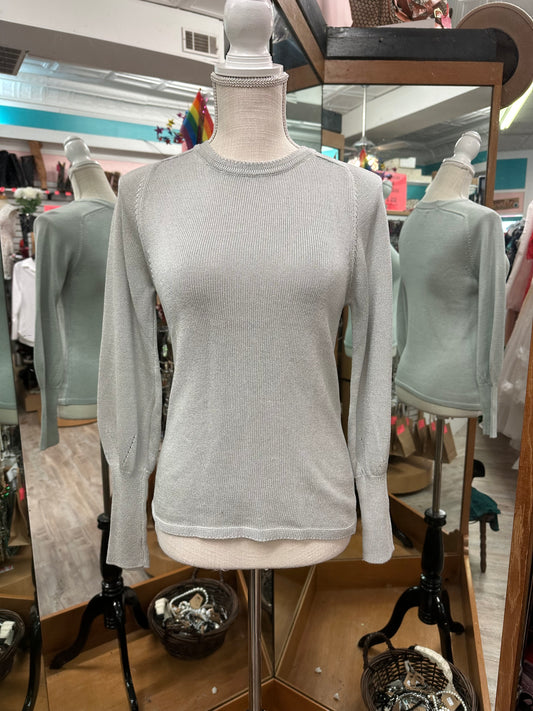 Massimo Dutti Grey Knit Sweater in M