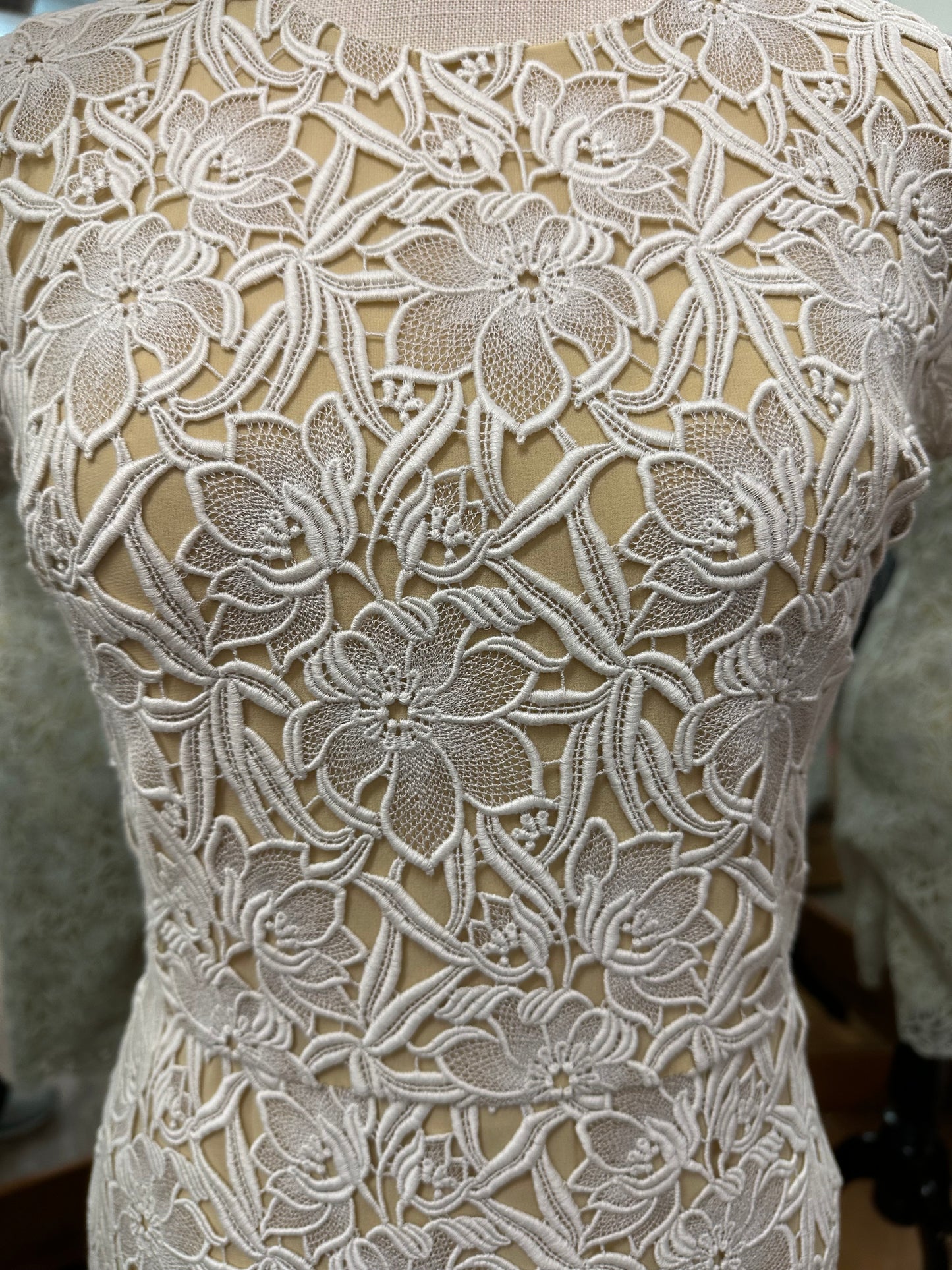 Burberry Prorsum Cream Lace Dress in 40