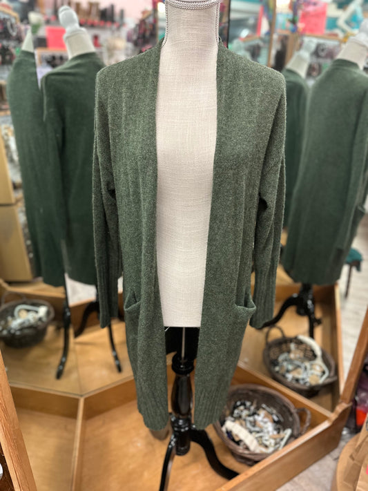 Magaschoni Green 100% Cashmere Cardigan in M