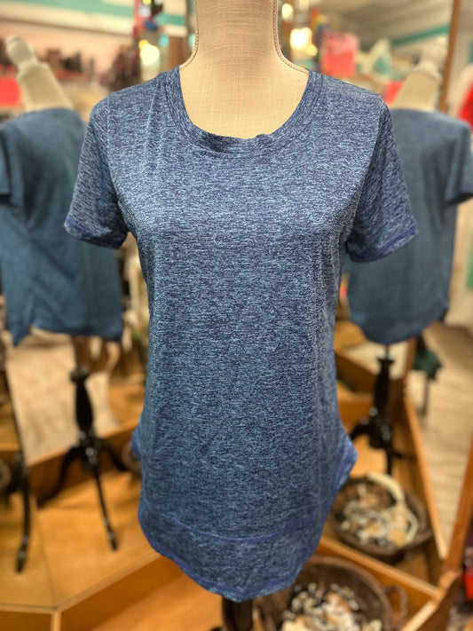 White Label Heather Blue Short Sleeve in S