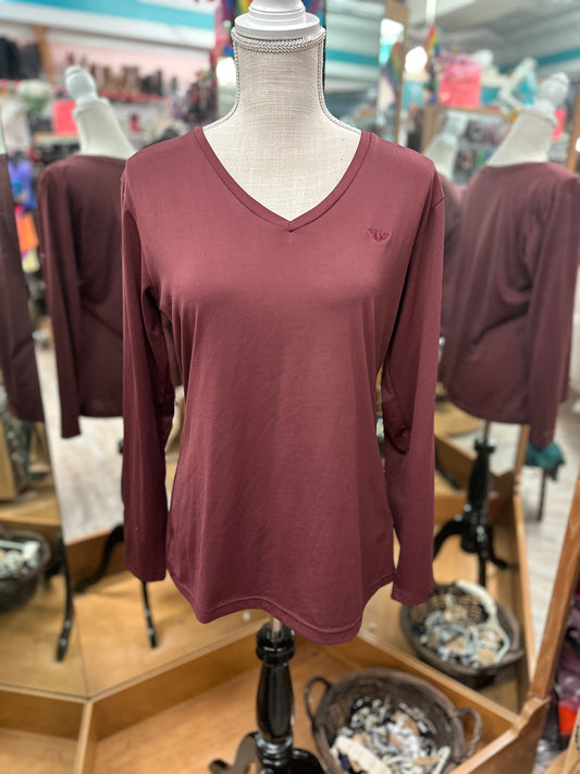 TuffRider Burgundy Long Sleeve in M