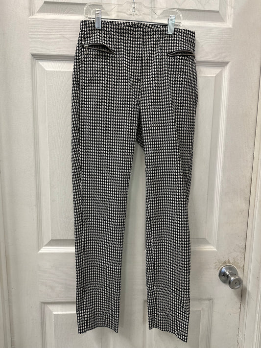 Robell Black and White Houndstooth Modell Mimi Dress Pants in 6