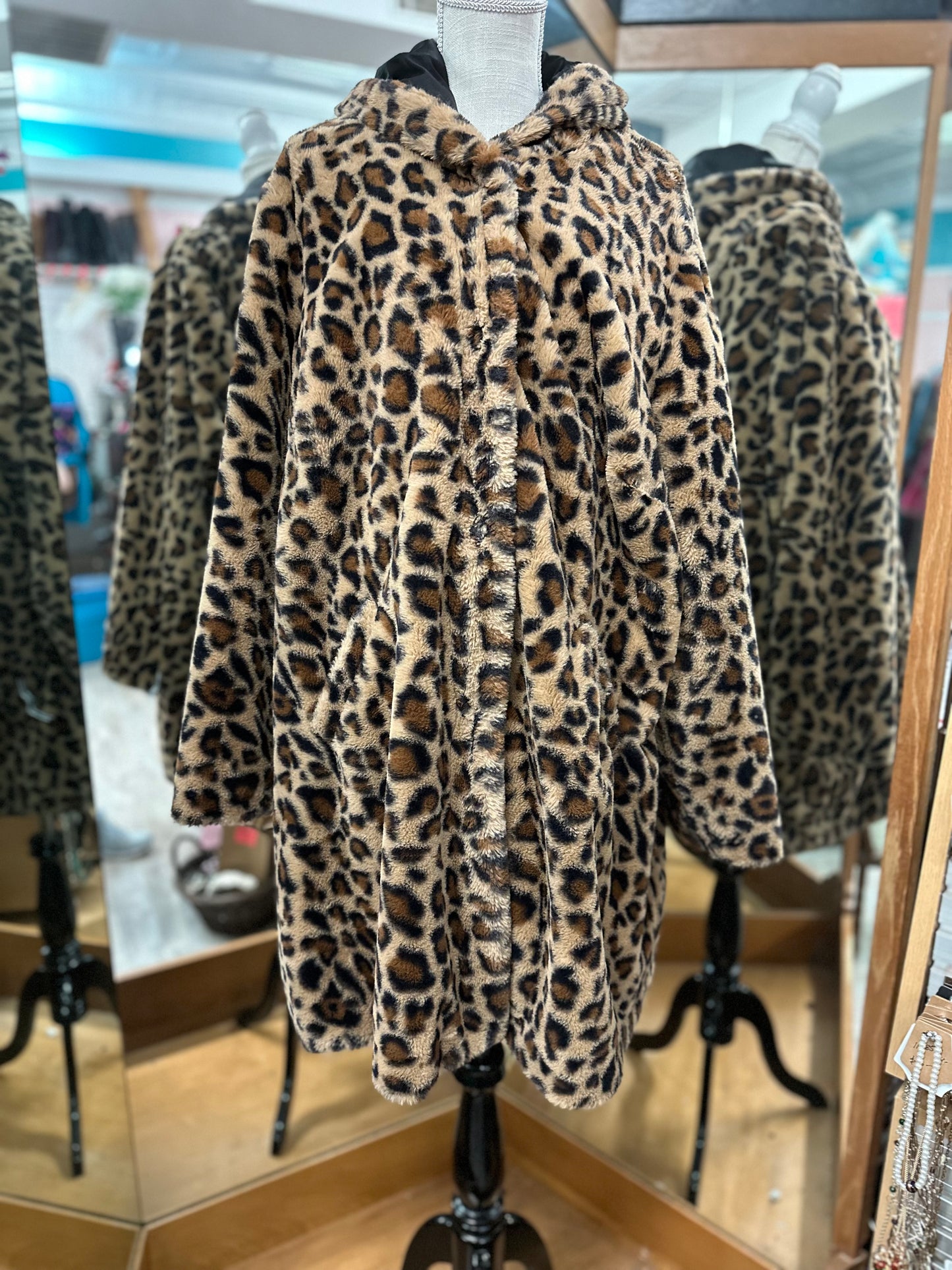 Torrid Faux Leopard Fur Jacket in 3