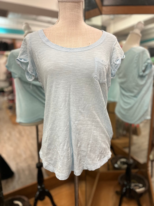 Banana Republic Light Blue Short Sleeve Top in S