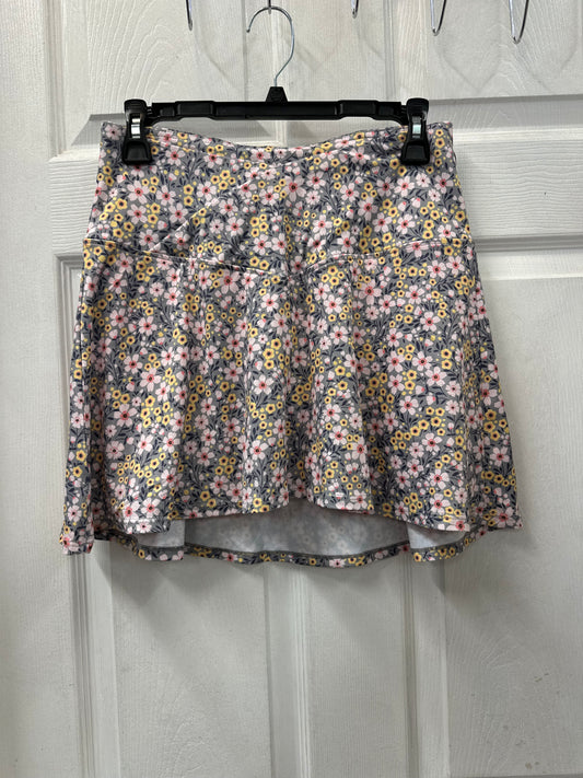 Kyoden Grey Floral Skirt in M