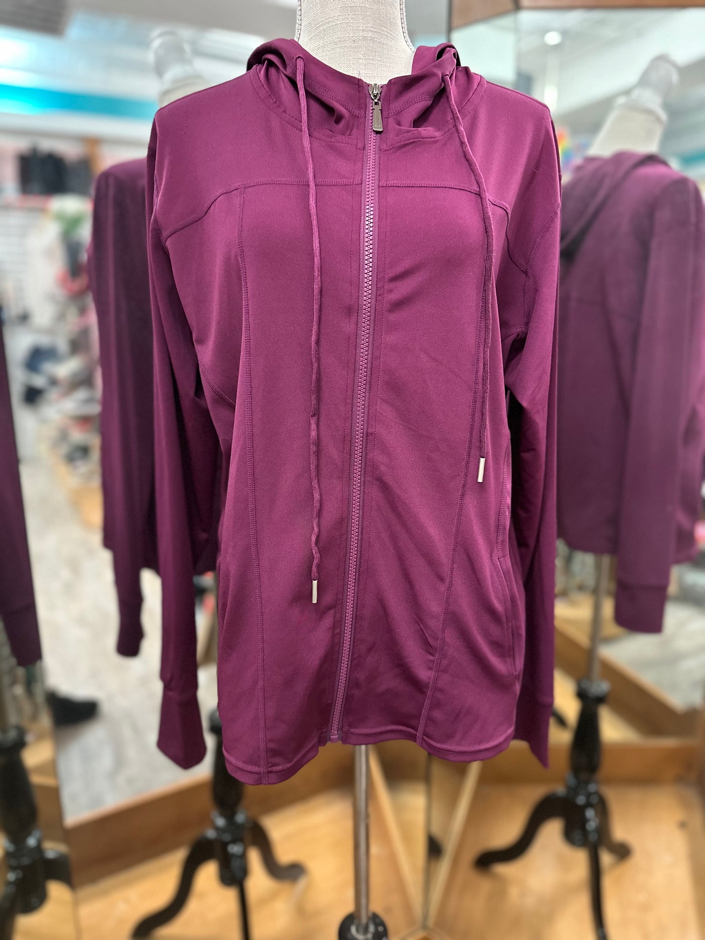 Unbranded Plum Lightweight Zip-Up Jacket in Xl